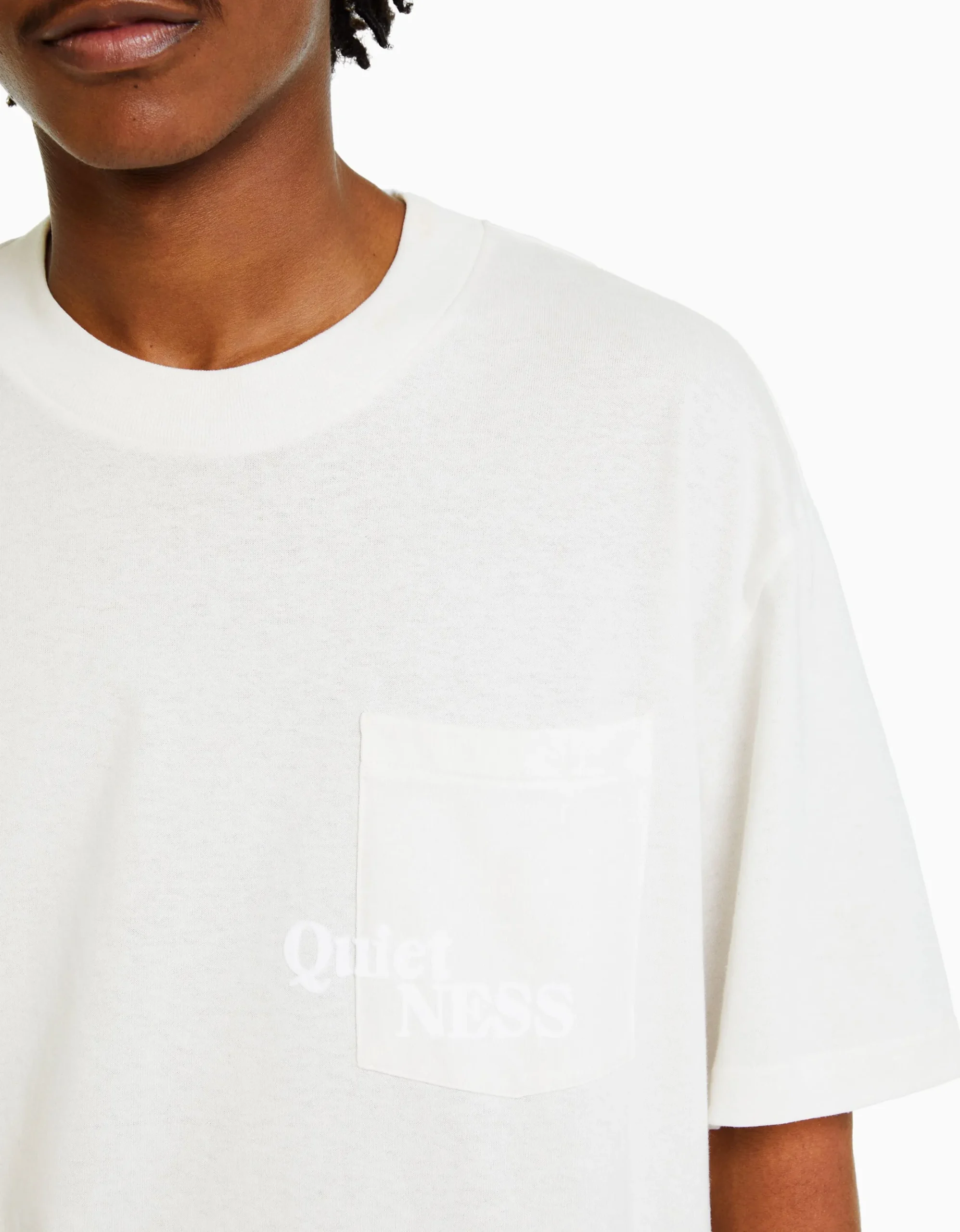 HOMME BERSHKA Vêtements*T-shirt manches courtes boxy fit poche