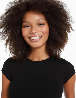 FEMME BERSHKA Tee-shirts*T-shirt manches courtes bord côte