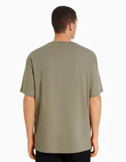 HOMME BERSHKA Tee-shirts*T-shirt manches courtes boxy fit imprimé poche
