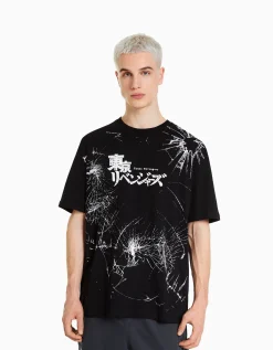 HOMME BERSHKA Collaborations®*T-shirt manches courtes boxy fit TOKYO REVENGERS