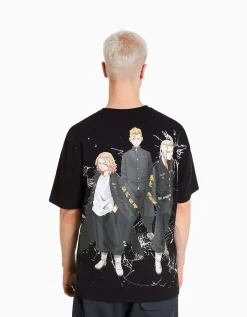 HOMME BERSHKA Collaborations®*T-shirt manches courtes boxy fit TOKYO REVENGERS