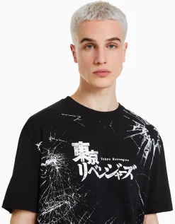 HOMME BERSHKA Collaborations®*T-shirt manches courtes boxy fit TOKYO REVENGERS