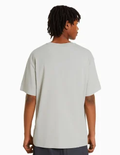 HOMME BERSHKA Tee-shirts*T-shirt manches courtes boxy fit lettering
