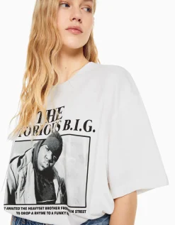 FEMME BERSHKA Tee-shirts*T-shirt manches courtes boxy fit The Notorious B.I.G.