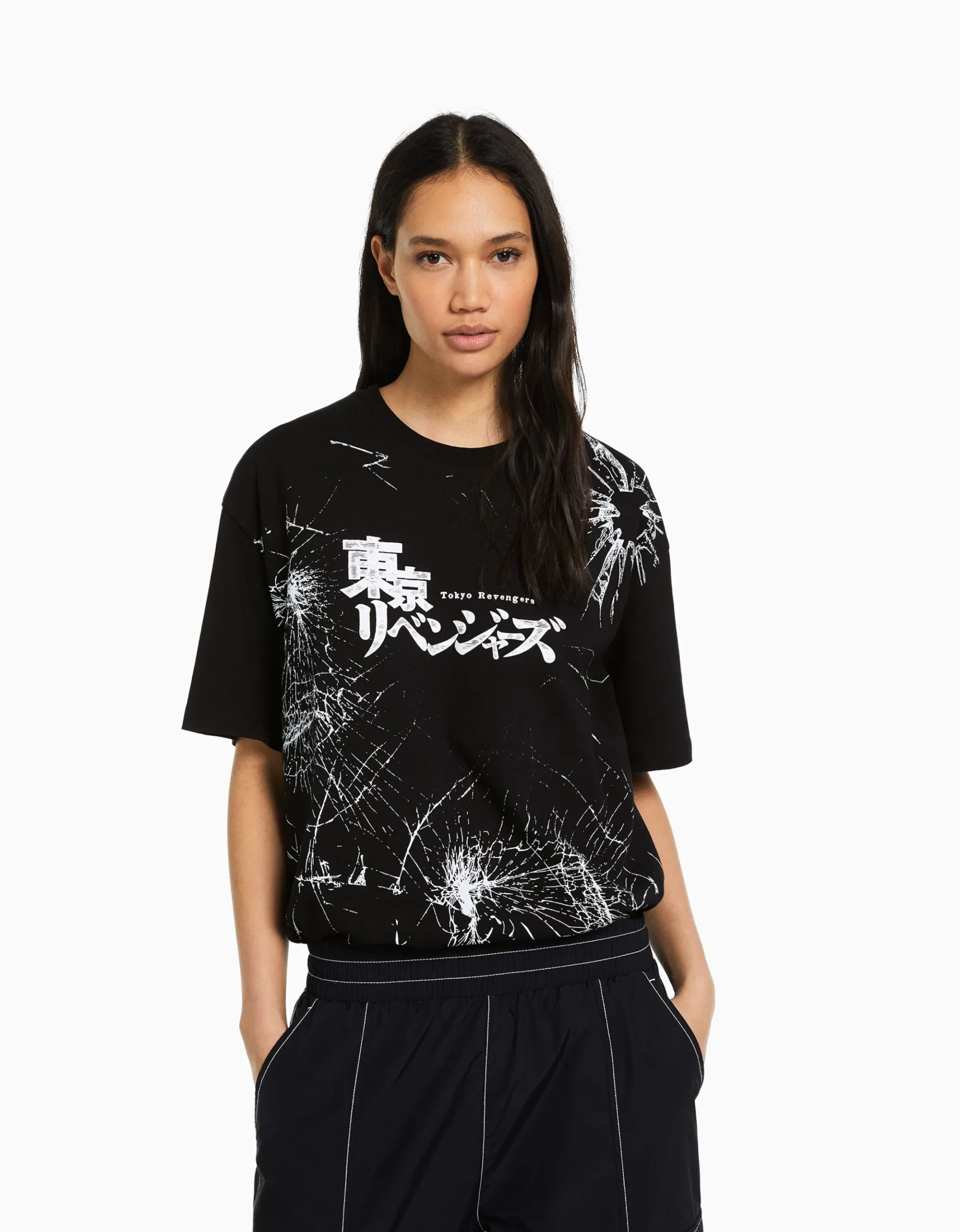 FEMME BERSHKA Vêtements*T-shirt manches courtes boxy fit TOKYO REVENGERS