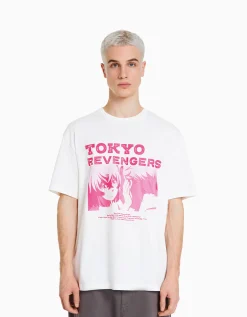 HOMME BERSHKA Tokyo Revengers*T-shirt manches courtes boxy fit imprimé TOKYO REVENGERS