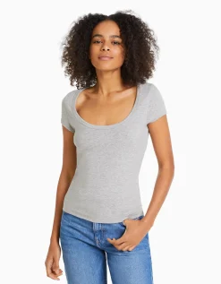 FEMME BERSHKA Tee-shirts*T-shirt manches courtes col rond