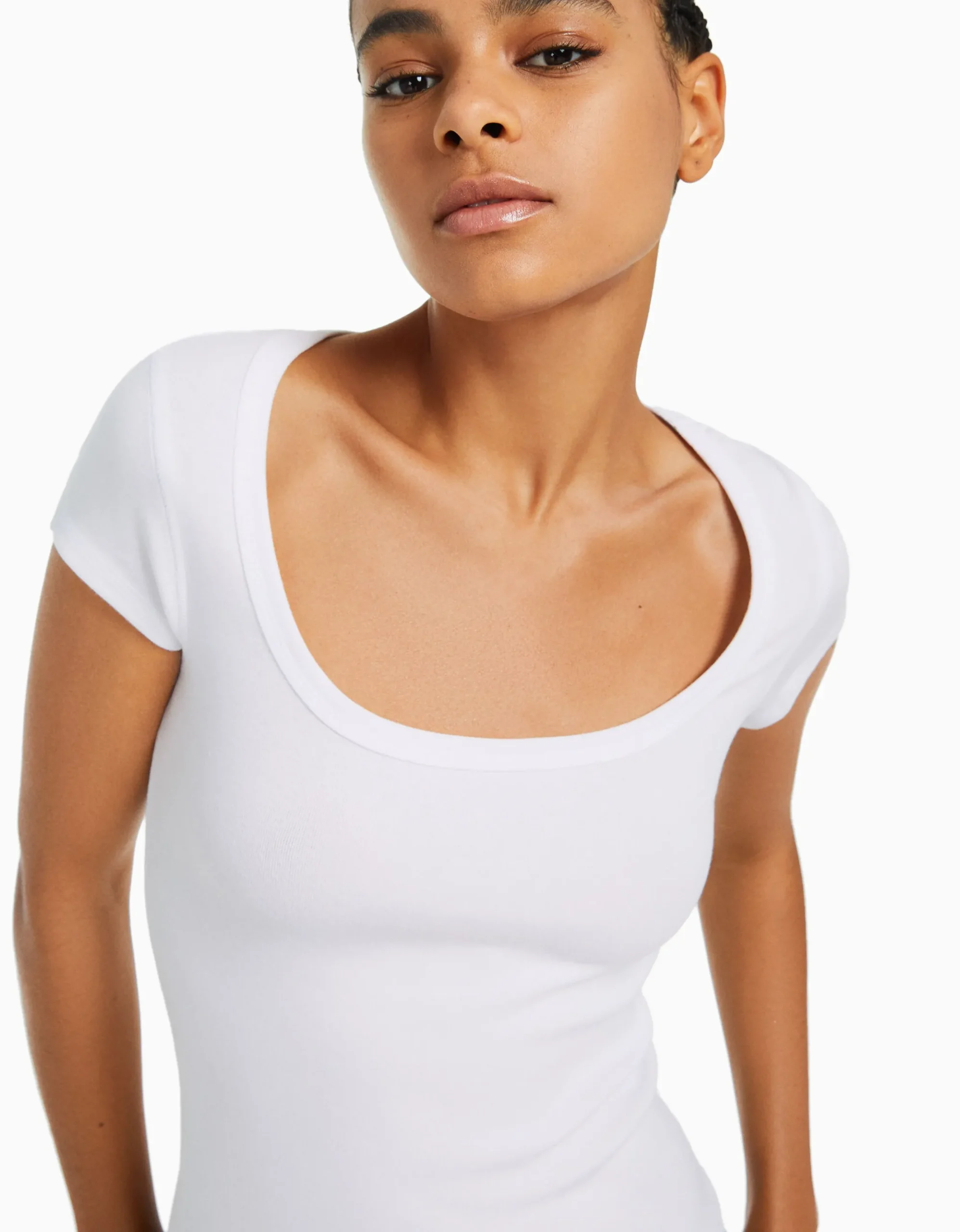 FEMME BERSHKA Tee-shirts*T-shirt manches courtes col rond