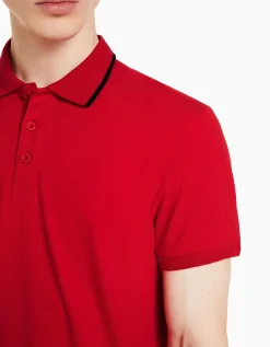 HOMME BERSHKA Tee-shirts*T-shirt manches courtes col polo bandes