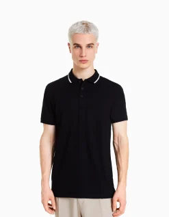 HOMME BERSHKA Tee-shirts*T-shirt manches courtes col polo bandes