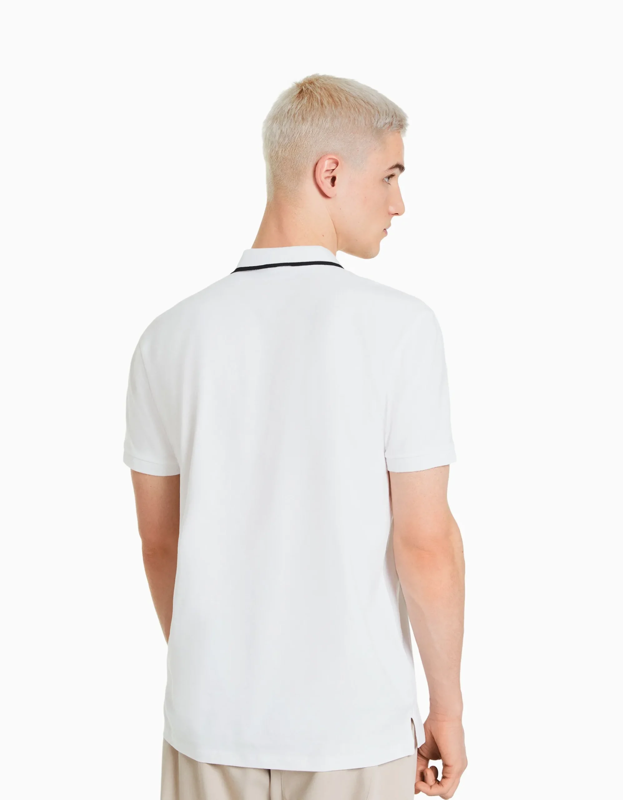 HOMME BERSHKA Tee-shirts*T-shirt manches courtes col polo bandes