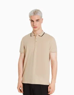 HOMME BERSHKA Tee-shirts*T-shirt manches courtes col polo bandes
