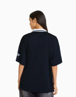 FEMME BERSHKA Vêtements*T-shirt manches courtes col polo football