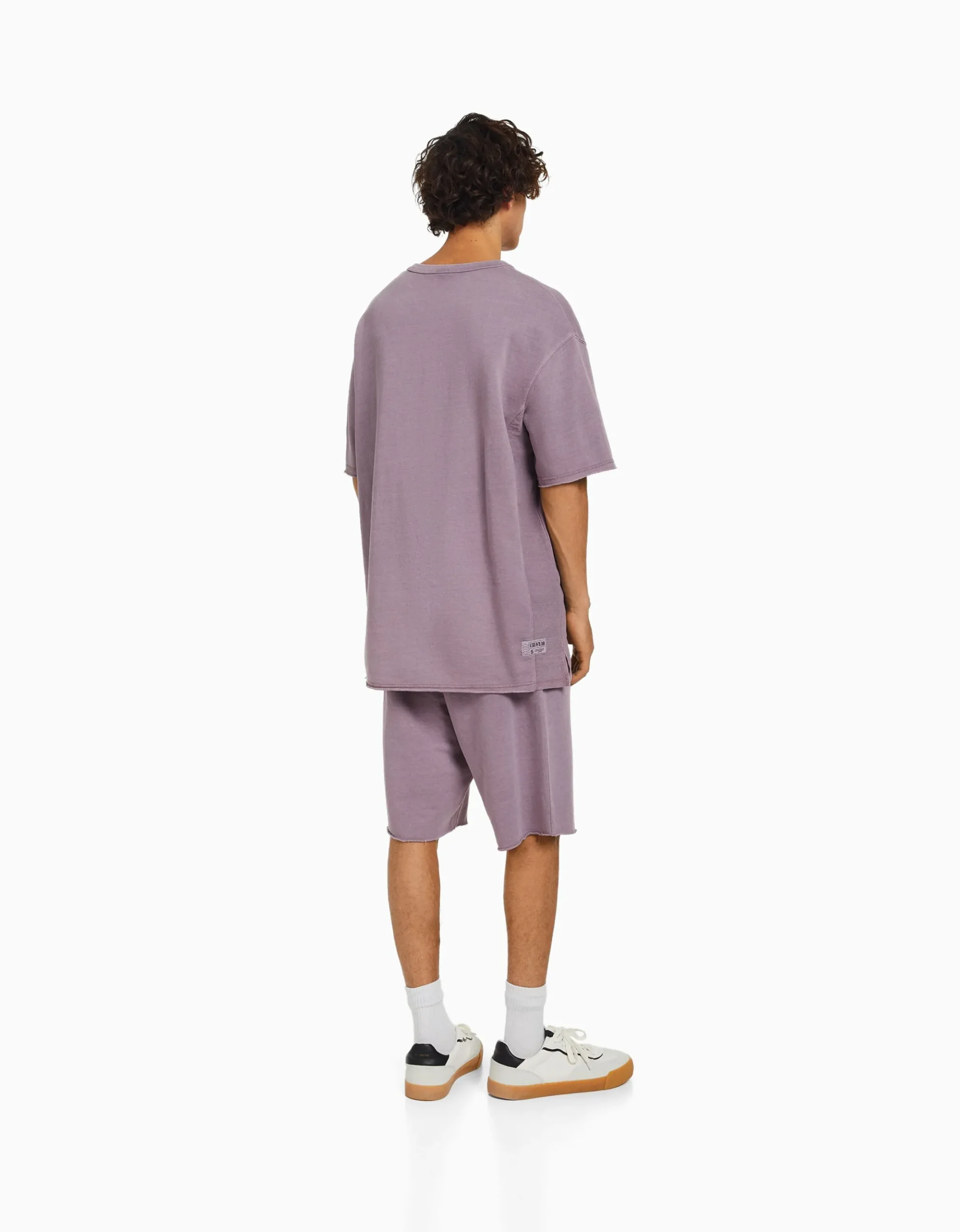 HOMME BERSHKA Survêtement*T-shirt manches courtes effet délavé