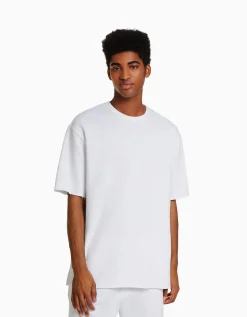 HOMME BERSHKA Survêtement*T-shirt manches courtes effet délavé