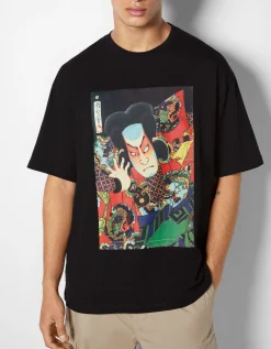 HOMME BERSHKA Chaussures*T-shirt manches courtes imprimé Art Series