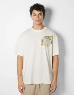 HOMME BERSHKA Chaussures*T-shirt manches courtes imprimé Art Series