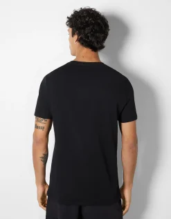 HOMME BERSHKA Tee-shirts*T-shirt manches courtes imprimé photo