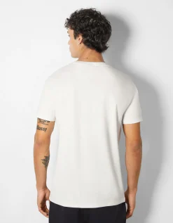HOMME BERSHKA Tee-shirts*T-shirt manches courtes imprimé photo