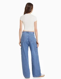 FEMME BERSHKA Tee-shirts*T-shirt manches courtes imprimé