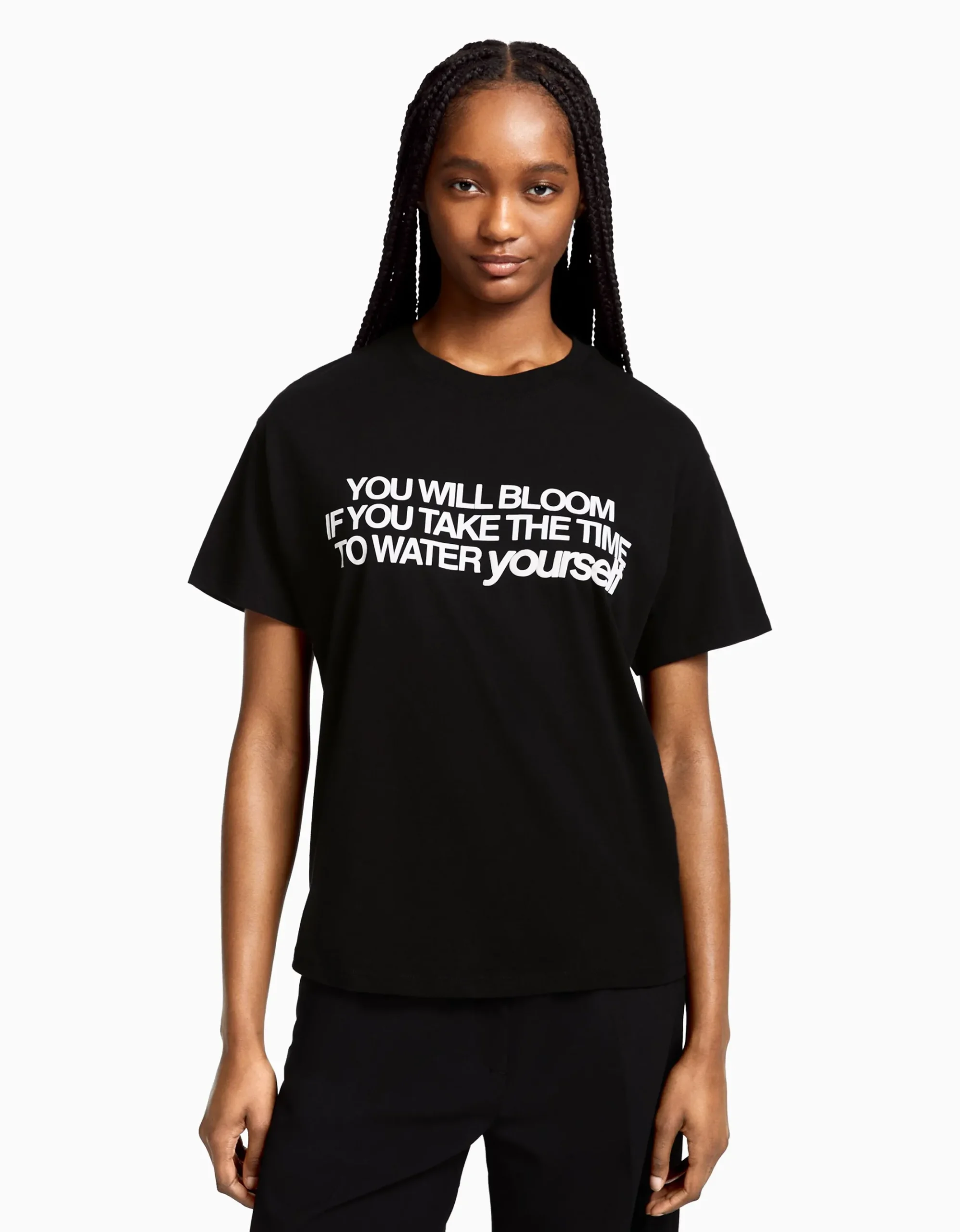FEMME BERSHKA Tee-shirts*T-shirt manches courtes imprimé