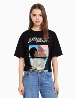FEMME BERSHKA Tee-shirts*T-shirt manches courtes imprimé Darling in the Franxx