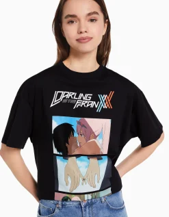 FEMME BERSHKA Tee-shirts*T-shirt manches courtes imprimé Darling in the Franxx