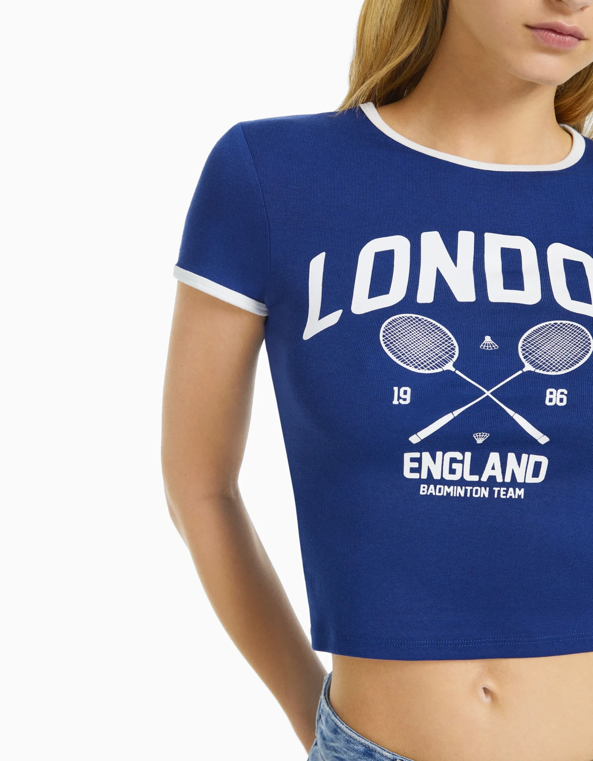 FEMME BERSHKA Tee-shirts*T-shirt manches courtes imprimé