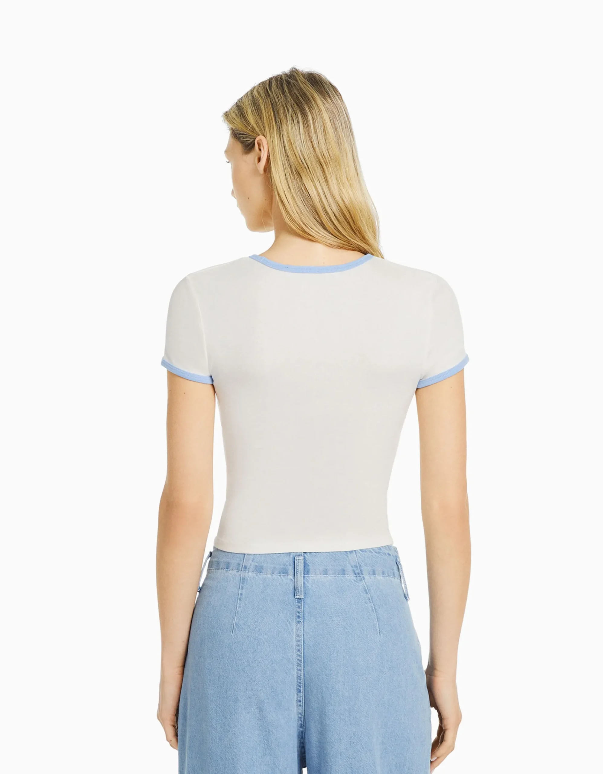 FEMME BERSHKA Tee-shirts*T-shirt manches courtes imprimé