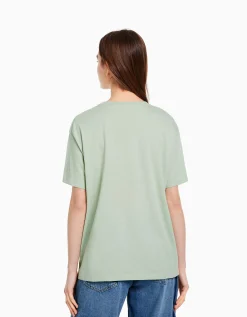 FEMME BERSHKA Tee-shirts*T-shirt manches courtes imprimé