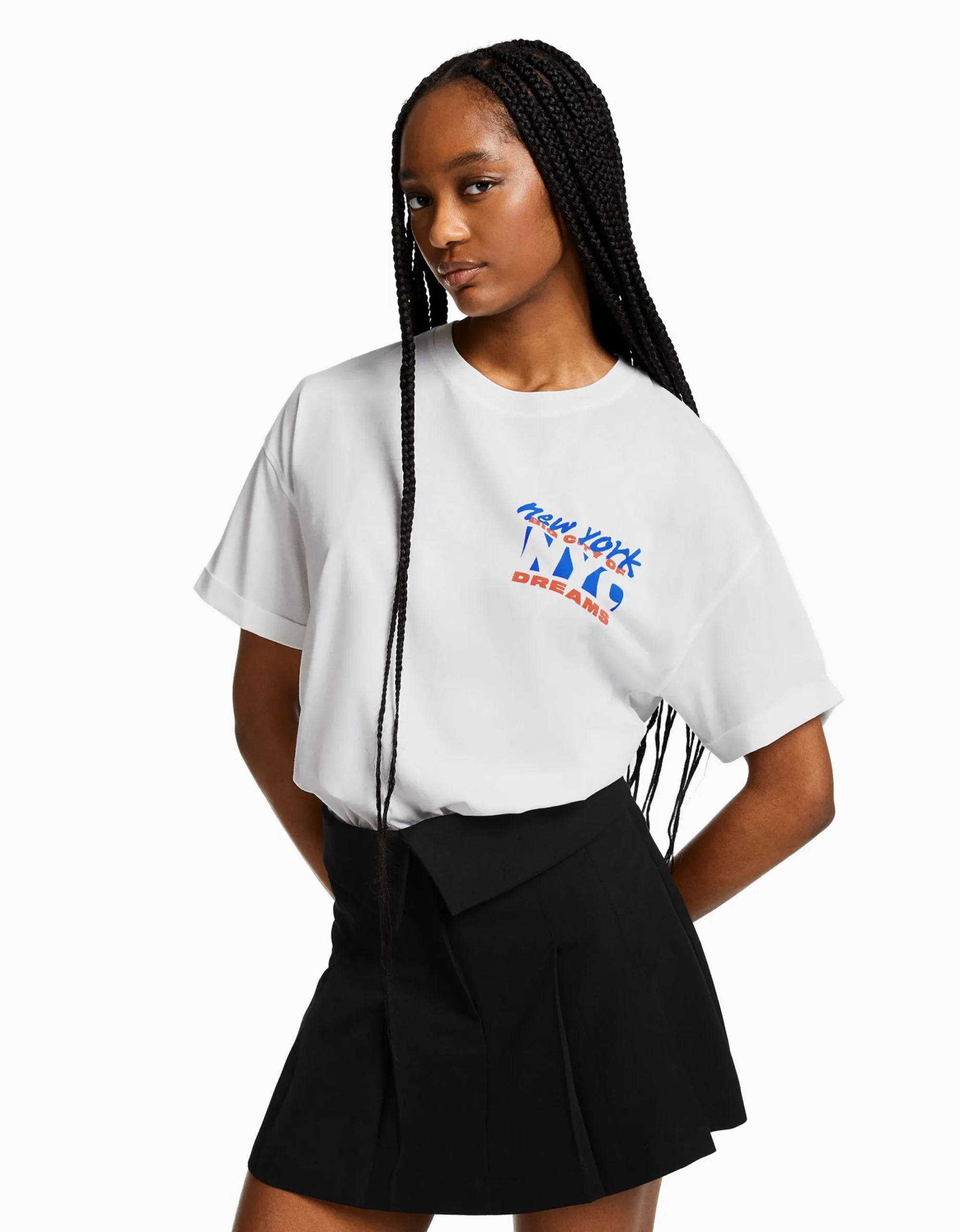 FEMME BERSHKA Tee-shirts*T-shirt manches courtes imprimé