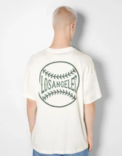 HOMME BERSHKA Tee-shirts*T-shirt manches courtes imprimé