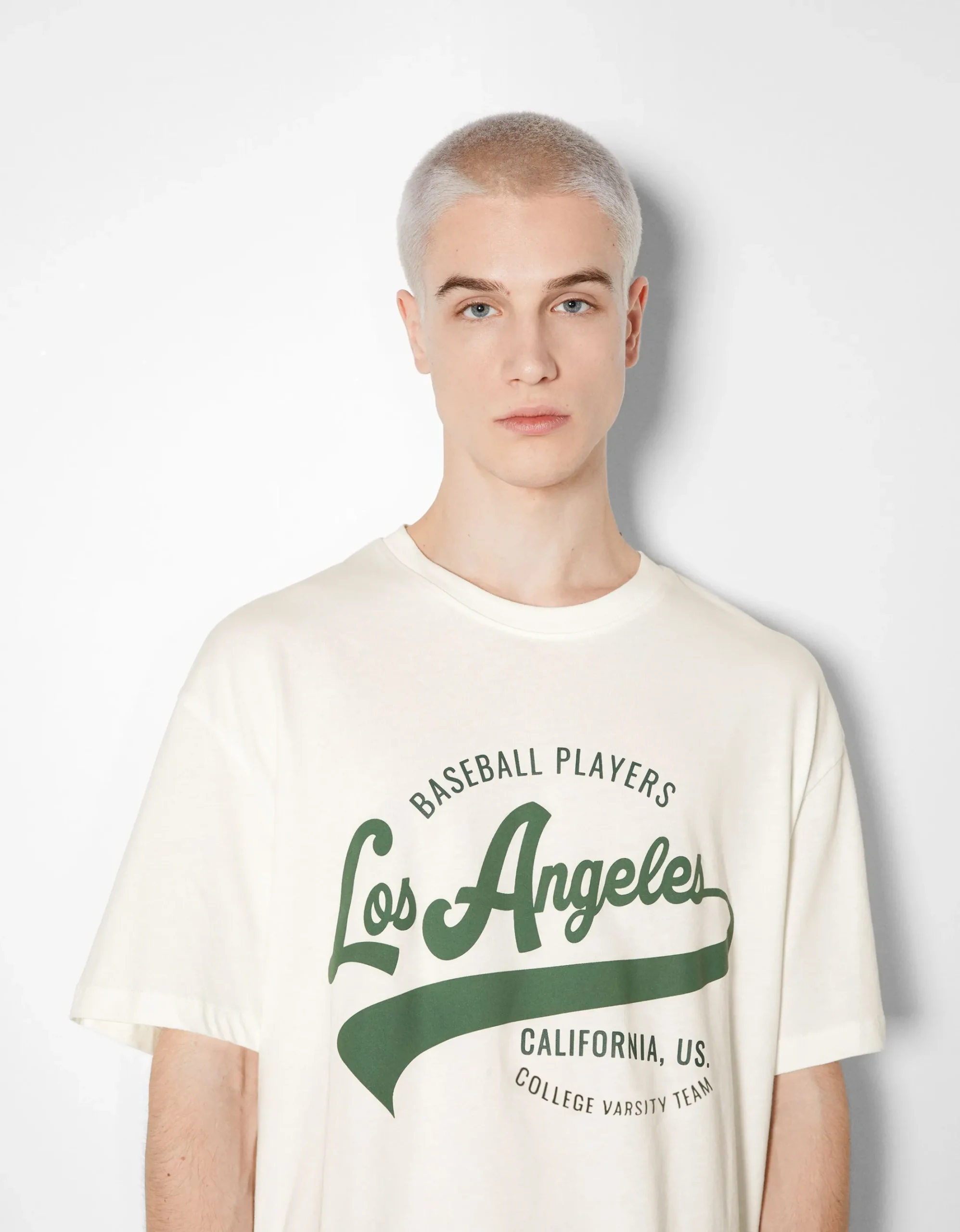 HOMME BERSHKA Tee-shirts*T-shirt manches courtes imprimé