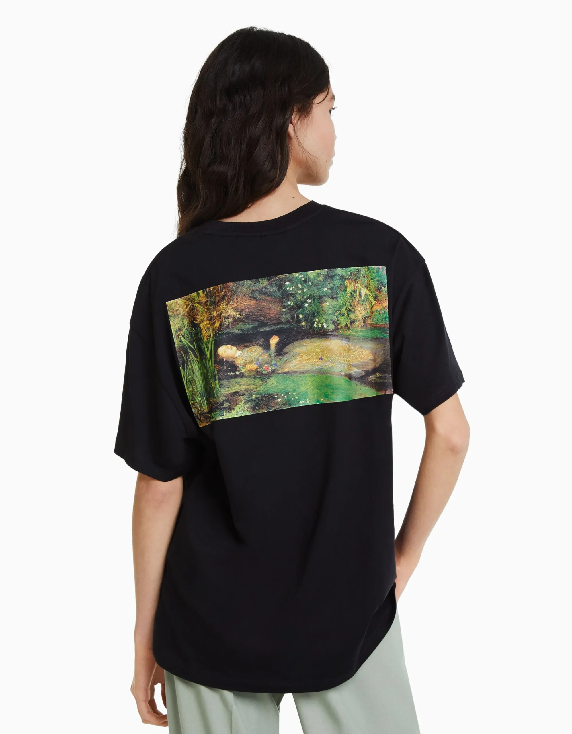 FEMME BERSHKA Tee-shirts*T-shirt manches courtes imprimé Art Series