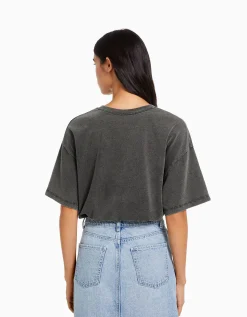 FEMME BERSHKA Cartoons*T-shirt manches courtes imprimé Simba