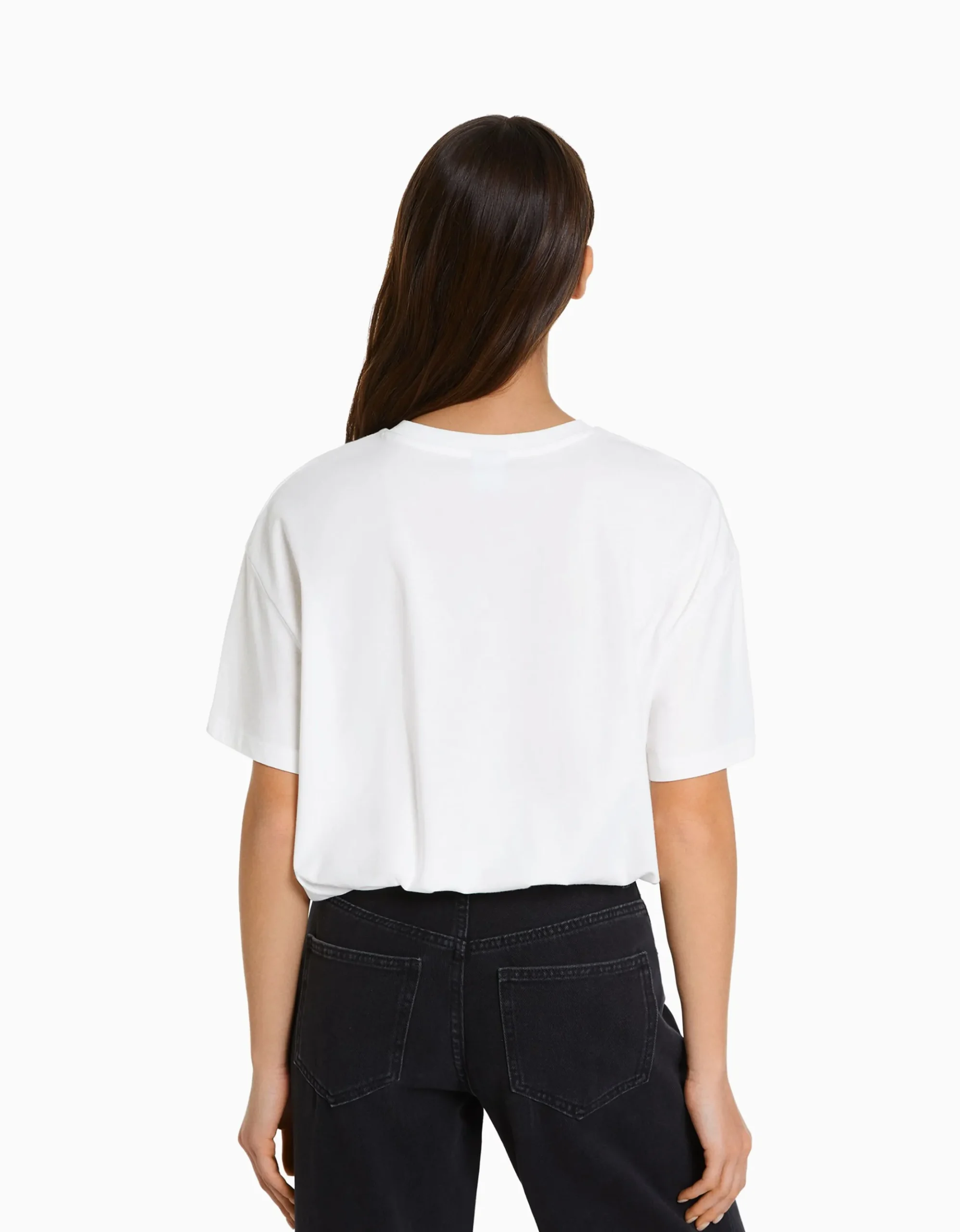 FEMME BERSHKA Tee-shirts*T-shirt manches courtes imprimé