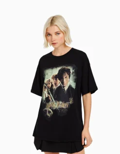 FEMME BERSHKA Tee-shirts*T-shirt manches courtes imprimé Harry Potter