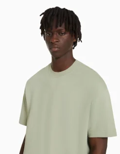 HOMME BERSHKA Vêtements*T-shirt manches courtes interlock