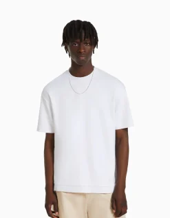 HOMME BERSHKA Vêtements*T-shirt manches courtes interlock
