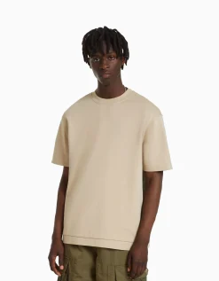 HOMME BERSHKA Tee-shirts*T-shirt manches courtes interlock