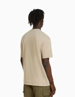 HOMME BERSHKA Tee-shirts*T-shirt manches courtes interlock