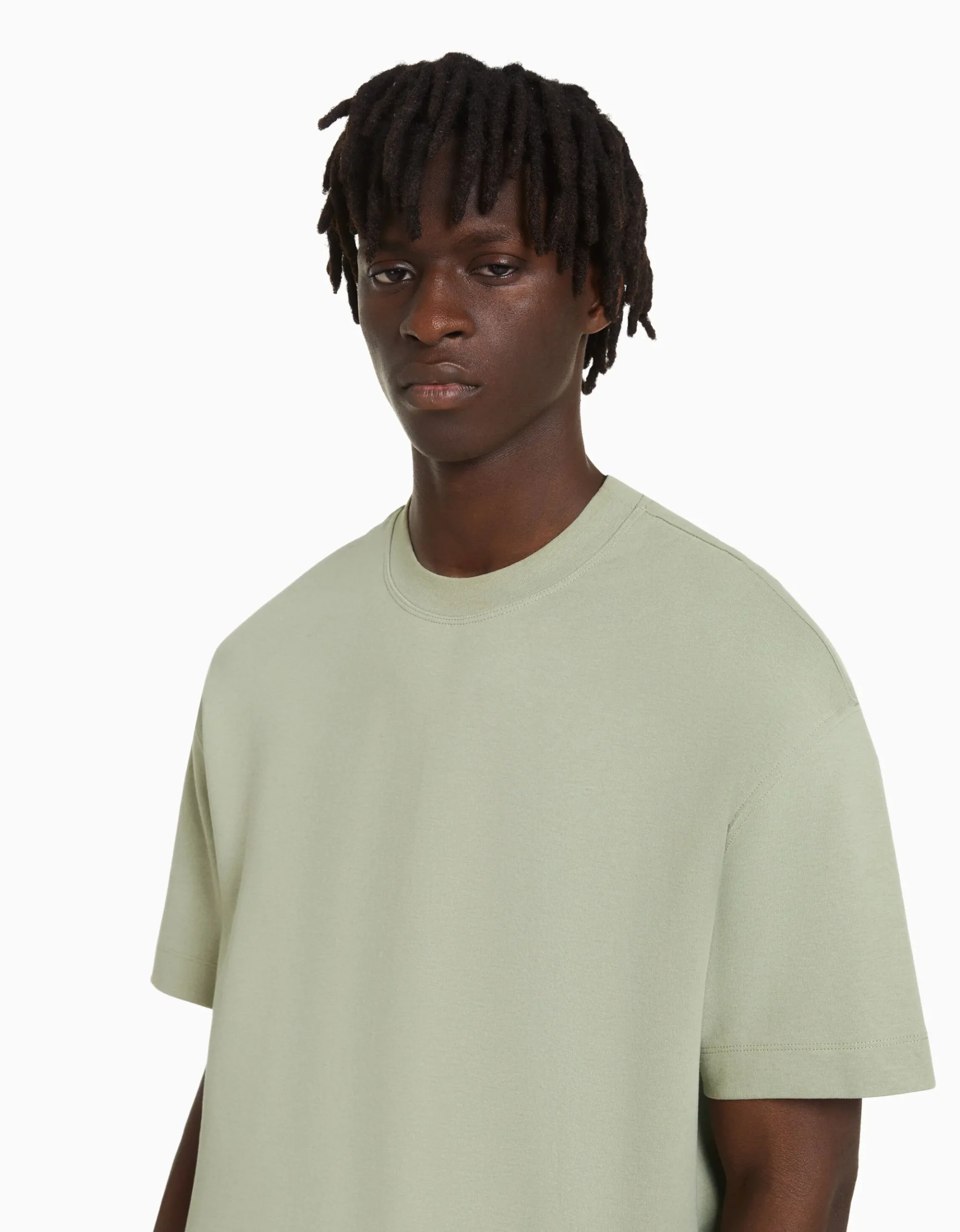 HOMME BERSHKA Vêtements*T-shirt manches courtes interlock
