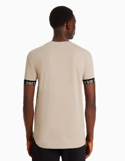 HOMME BERSHKA Tee-shirts*T-shirt manches courtes muscle fit frises