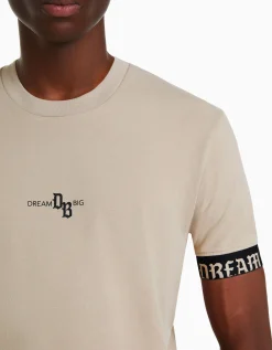 HOMME BERSHKA Tee-shirts*T-shirt manches courtes muscle fit frises