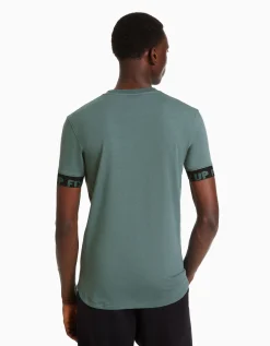 HOMME BERSHKA Tee-shirts*T-shirt manches courtes muscle fit frises
