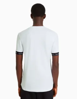HOMME BERSHKA Tee-shirts*T-shirt manches courtes muscle fit frises