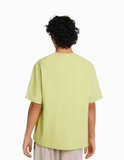 HOMME BERSHKA Tee-shirts*T-shirt manches courtes oversize imprimé