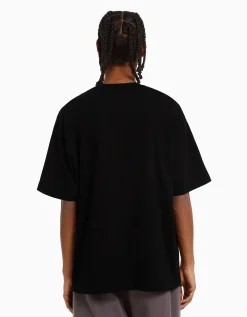 HOMME BERSHKA Vêtements*T-shirt manches courtes oversize imprimé