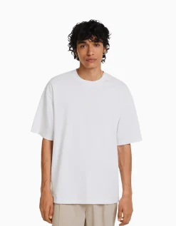 HOMME BERSHKA Tee-shirts*T-shirt manches courtes oversize imprimé