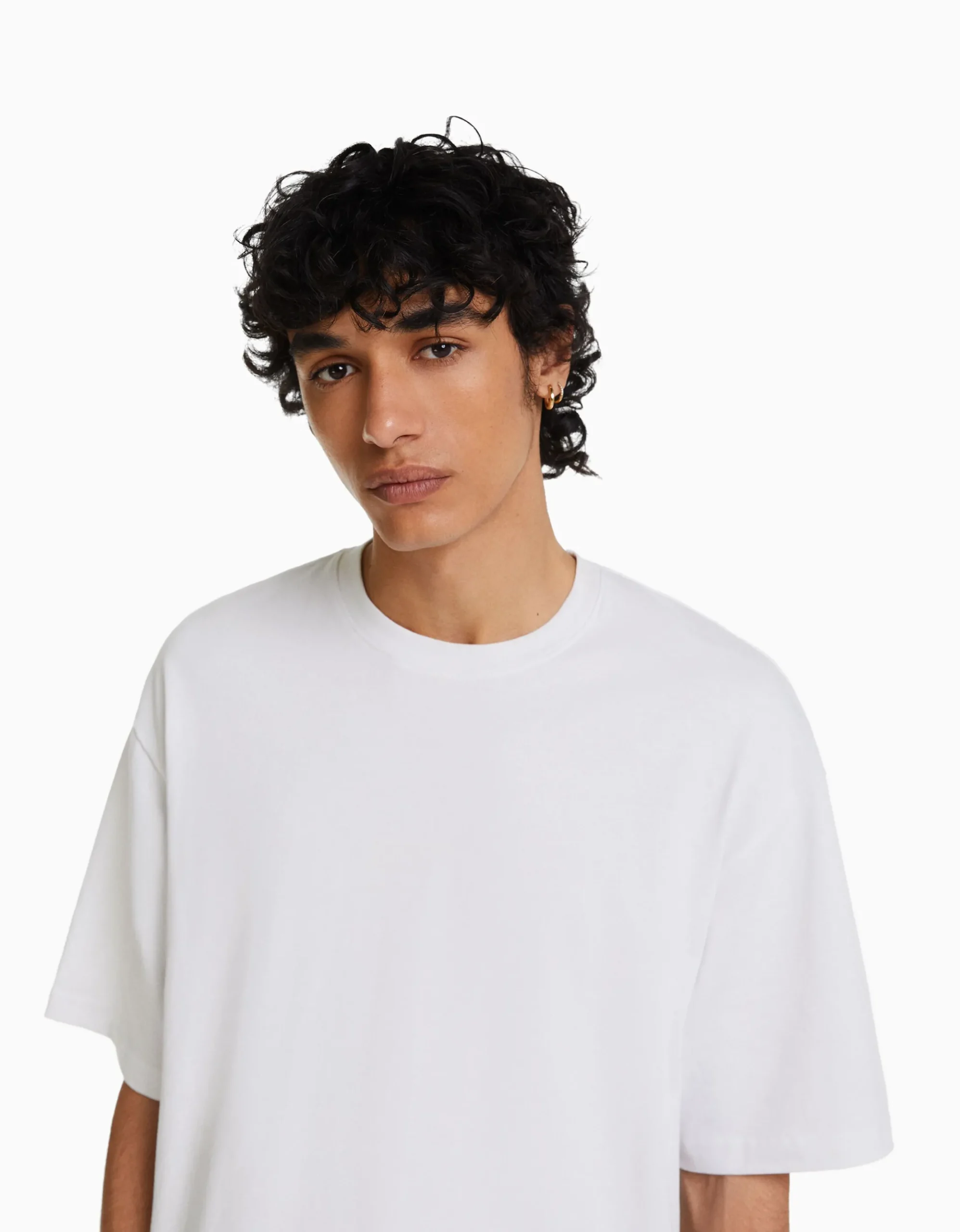 HOMME BERSHKA Tee-shirts*T-shirt manches courtes oversize imprimé